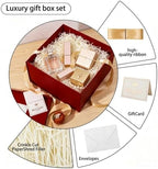 UoeRing 3 Pcs Large Gift Box Red 12x12x11 Inch with Lid - Image 2