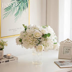 White Flowers Balls for Centerpieces: 14.2in Diam, Set of 2 - Image 5