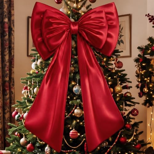 Sosation Christmas Red Large Bow Decor Big Bow for Backdrop 24x43 in by Sosation