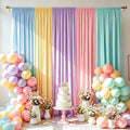 10x7FT Pastel Backdrop Curtain - 5 Colors Unicorn Backdrop Curtains - Wrinkle Free Pastel Rainbow Backdrop Draping Fabric for Baby Shower, Party, Classroom, Back-to-School & Unicorn Birthday Decor by Creativepartyuniquedecorat