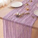 6 Pack Lilac Purple Cheesecloth Table Runner 120 Inch Boho Wedding Decor by Fixwal