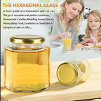 16 oz Hexagon Glass Honey Jars with Lids, 12 Pack Mason Jars - Image 4