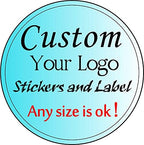 500PCS Custom Text Business Roll Sticker Personalized Design Water Bottle Label Gift Box Birthday Wedding Party First Holy Communion Baptism Stickers (White Artpaper, 2" Round) by Wennikids