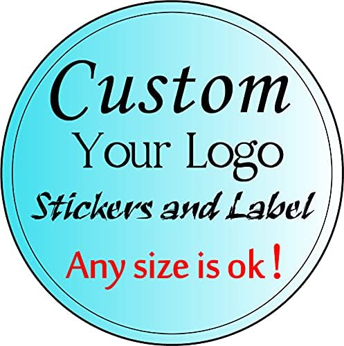 500PCS Custom Text Business Roll Sticker Personalized Design Water Bottle Label Gift Box Birthday Wedding Party First Holy Communion Baptism Stickers (White Artpaper, 2" Round) by Wennikids