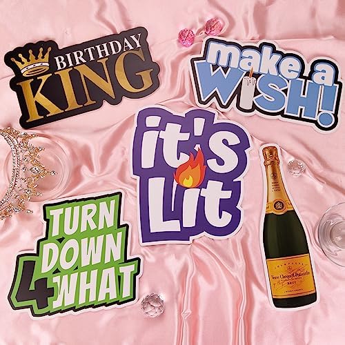 (Birthday Pack) Elevate Your PhotoBooth Experience with Durable & Waterproof Props - Perfect for Weddings, Birthdays, & Photo Booth Businesses - PVC Foamboard Adult Party Photo Props - Image 2