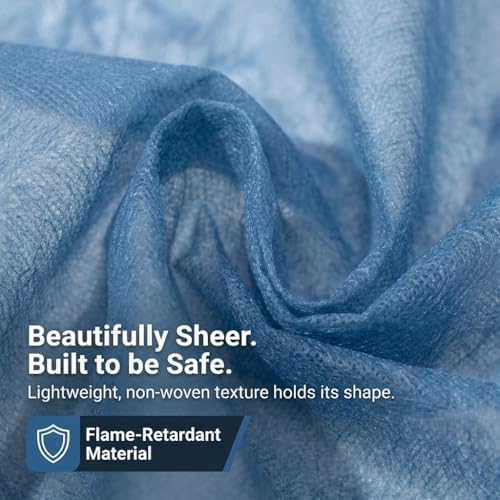 Anderson's Medium Blue Gossamer Fabric Roll, 4 Inches x 100 Yards, Sheer Fabric for Wedding Decorations, Baby Shower, Gender Reveal, Prom, Homecoming, Event Photo Backdrops, Drapes - Image 6
