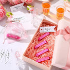50 Sets Baby Shower Favors Shot Glasses Keychain Gifts, Gender, Pink - Image 5