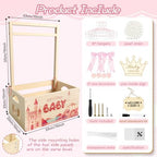 Wooden Baby Shower Crate Closet, Baby Shower Gift Basket for Newborn Gifts - Image 6