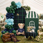 Mindsoft 2 Pcs Preppy Bear Arch Cover, Green, 6ft 7.2ft - Image 2