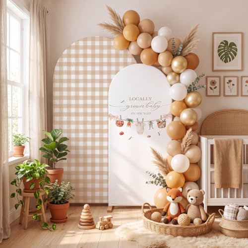 Moukeren Locally Grown Arch Backdrop Cover 6ft and 7.2ft for Farmer's Market Theme Baby Shower Party Gender Reveal Birthday Party Banquet Photo Arches Background Decorations - Image 2