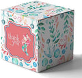 Inkdotpot Paper Box - Mini Favor Box For Baby Shower 4x4x4 Inches Paper Gift Boxes, Candy Paper Box For Party Favors, Baby Shower Mermaid,Girl Theme- Pack Of 20 by Inkdotpot