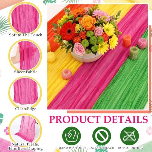 8 Pcs Hawaiian Cheesecloth Table Runner 118" - Image 6