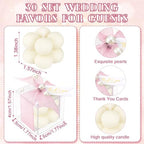 Nuanchu 30 Sets Bridal Shower Favors Pink 1.6" Mini Bubble Candles - Image 2