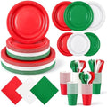 Kochorie 350 Pcs Christmas Plates and Napkins Set Disposable Party Supplies by Kochorie