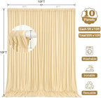 50x10FT Backdrop Curtains with Rod Pockets - Wrinkle Free Photo Stage Backdrop 10 Panels Curtains Drapes for Photography Wedding Party Baby Shower Decorations (Champagne) - Image 5