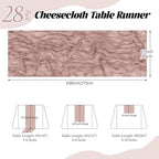 28 Pack Dusty Pink Cheesecloth Table Runner 17x108 Inch Semi Sheer Boho Gauze Cheese Cloth Fabric Table Runners, for Wedding Party Baby Shower Birthday Home Decor Garden Farmhouse - Image 2