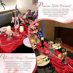 Red Boho Cheesecloth Table Runner 12 Pack 17x108 Inch Sheer Gauze - Image 6