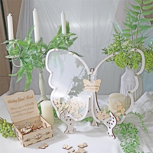 XEL Butterfly Guest Book Alternative,Personalized Wedding Guest Book,Custom Baby Shower Sign in Guest Book,Graduation Party,Quinceanera,Guest Book Alternative Wedding Signs Reception Decorations - Image 2