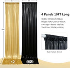20×10 ft Casino Sequin Backdrop Curtain-Gold and Black Backdrop Drapes - Image 2