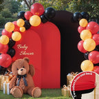Red Black Arch Backdrop Cover Set of 3 Wedding Arch Covers Stretchy Backdrop Birthday Party Arch Cover 6FT 6.6FT 7.2FT Arch Stand Cover Spandex Ceremony Bridal Shower Banquet Decoration - Image 6
