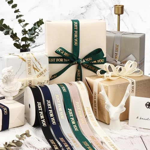 Personalized Ribbon,Custom Satin Ribbon with Name Customized Logo Printed Decoration Ribbon Personalized Wedding Gift Wrapping for Baptism Funeral Crafts Flower Bouquet Ribbon 100yard (100mm) - Image 2