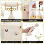 UKBW Audio Guest Book Wedding Phone, Audio Phone Guestbook, Vintage Retro Style Audio Guest Book Phone for Wedding, Birthday Party, Anniversary and Other Special Occasions(Beige) - Image 4