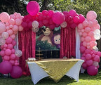 Poise3EHome Hot Pink Sequin Backdrop Curtains,4 Panels 2FTx8FT Glitter Background for Party Birthday Party Baby Shower Wedding Christmas Thanksgiving Halloween Holiday Festival Decor - Image 3
