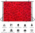 12x8ft Red Rose Backdrop Rose Flower Wall Background for Photography Valentines Day Backdrop Valentines Banner Wedding Bridal Shower Decor Birthday Decoration Mother's Day Photo Booth Prop - Image 5