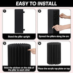5 Pack Cylinder Stands for Party 15.7" 23.6" 31.5" Height Foldable Cardboard Tall Columns Cylinder Tables Round Cake Pedestal Stands Display Plinth Pillar for Wedding Birthday Party Decor (Black) - Image 6