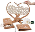 2B1WEDDING Personalized Wedding Guest Book Alternative Herat with Tree by 2B1WEDDING