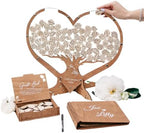2B1WEDDING Personalized Wedding Guest Book Alternative Herat with Tree by 2B1WEDDING