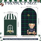 Mindsoft 2 Pcs Preppy Bear Arch Cover, Green, 6ft 7.2ft - Image 3