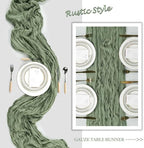 12 Pack 23 x 120 Inch Sage Green Table Runner 10Ft Cheesecloth - Image 6