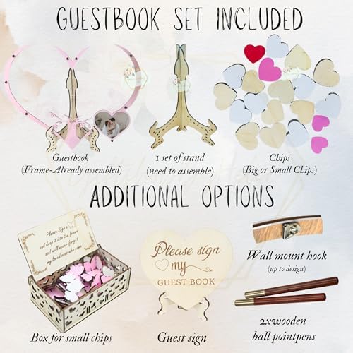 Wooden Heart Drop Box Wedding Guest Book Alternative, Rustic Keepsake - Image 6