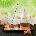 Kate Aspen 12PCS 16 oz. Large Glass Jars with Handles, Mason Jars Mugs, Wide Mouth Drinking Glass and DIY Favor Decor for Wedding, Bridal Shower, Baby Shower Party (No Lids) - Image 3
