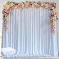 Wokceer White Backdrop Curtain for Parties Backdrop Drapes, 2Pack 10x8FT by Wokceer