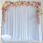 Wokceer White Backdrop Curtain for Parties Backdrop Drapes, 2Pack 10x8FT by Wokceer