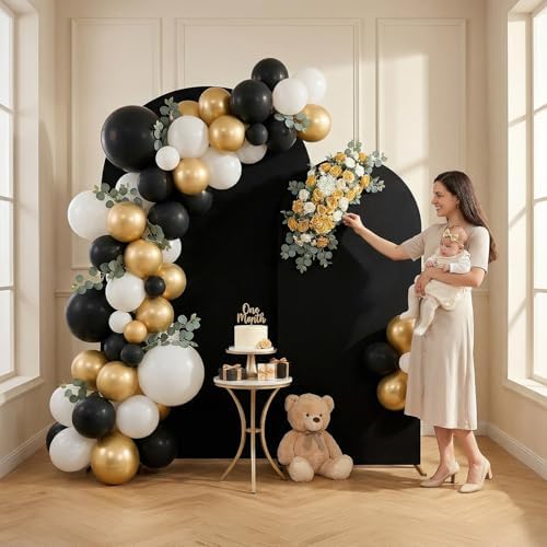 Arttown Arch Backdrop Stand Set, 7.2FT and 6FT, for Wedding Event Black - Image 7