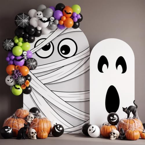 Moukeren Ghost Mummy Arch Backdrop Cover 6ft and 7.2ft - Image 2