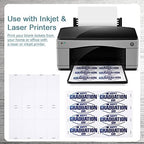 Sherr 200 Sheets Printable Raffle Tickets with Numbers Tear Away Stubs 8.5 x 11 Inch 0.2 lb/sheet Perforated Cardstock for Events, 1600 Tickets, White, 2.125 x 5.5 Inch - Image 2