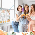 Ctosree 31 Pcs Little Pumpkin Baby Shower Diaper Game 1 Diaper Baby Shower Game Board 7 Diapers 10 Plastic Balls 1 Organza Bag for Bridal Games Boy Girl - Image 5