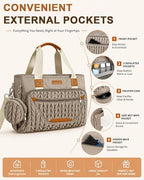 FHELAD Diaper Bag Tote, Baby Shower Gifts for Mom Set (Brown Taupe) - Image 5