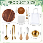 Giftota 6 Sets Baby Shower Prizes for Game Winners - Acacia Wood Cheese Board with Butter Spreaders, Thank You Card and Gift Bags for Wedding Bridal Shower Favors (73 pcs) - Image 5