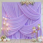 50ft x 10ft Wrinkle Free Lavender Wedding Backdrop Curtains for Party Bridal Shower Reception Decorations Lavender Fabric Curtain Backdrops Drapes for Photography Baby Shower Birthday Background - Image 3