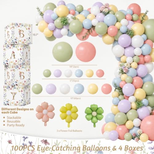 280pcs Wildflower Baby Shower Decorations,Baby in Bloom Decorations - Image 7