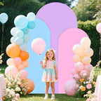 Wedding Arch Cover Set of 3 Arch Backdrop Cover 6FT 5FT 4FT Spandex Backdrop Cover for Arches Stand Balloon Arched Stand Cover Rainbow for Birthday Party Baby Shower Banquet Arches Decorations - Image 4