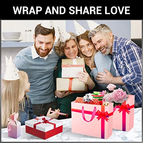EUSOAR Small Pink Gifts Wrap Bags, 50 Pack 8.6x3.9x7 inches Shopping Bags with Handles Bulk, Party Favor Wrapping Bags for Wedding, Craft Grocery, Boutique, Retail, Business - Image 6