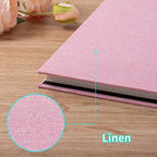Large Photo Album Self Adhesive 4x6 8x10 10x12 13"x12.8" Magnetic Scrapbook Album 12.6"x11" Inch 40 Pages Linen Cover DIY Photo Album with A Metallic Pen and DIY Stickers(Pink) - Image 5