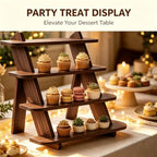 Wooden Cupcake Stand, 4 Tier Wood Rustic Cupcake Stand - Image 7