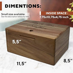 Personalized Wedding Keepsake Box Large Acacia Wood, Memory Box with Lid - Image 6
